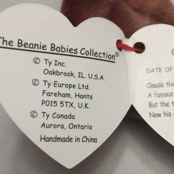 TY Beanie Baby Claude the Crab Collector Tag Errors 1996 - Picture 6 of 6